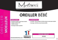 Oreiller bébé Microfibre - 40 x 60 - 39952