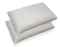Oreiller Daccardo, coussin "barre de savon" déhoussable en mousse à mémoire de forme 71x41h11 cm, lot de 4