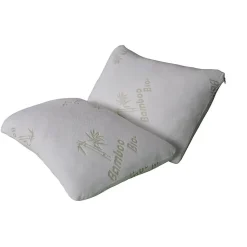 Oreiller de luxe en bambou Queen 50x76cm Herzberg HG5076BM-blanc