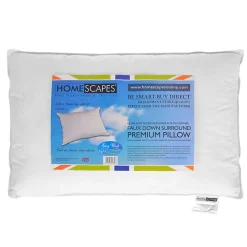 Oreiller en microfibre et plumes de canard à double niveau de garnissage, 50 x 75 cm - HOMESCAPES