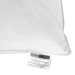 Oreiller en microfibre et plumes de canard à double niveau de garnissage, 50 x 75 cm - HOMESCAPES