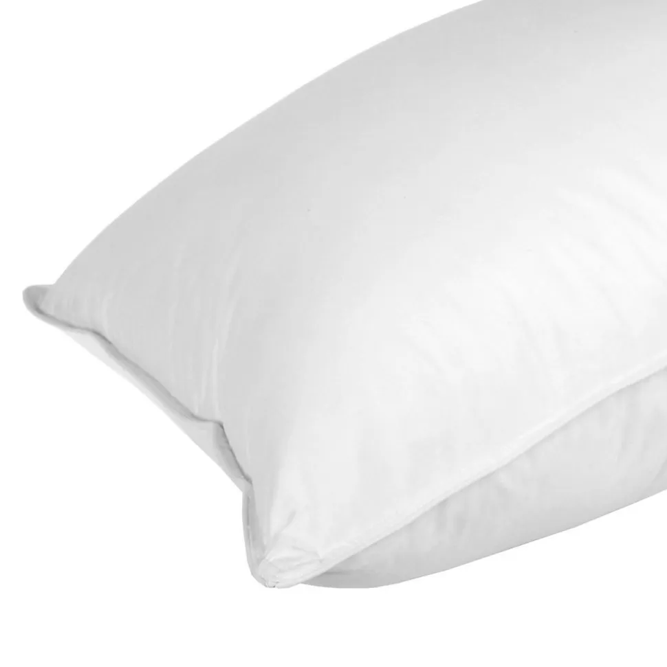 Oreiller en microfibre et plumes de canard à double niveau de garnissage, 50 x 75 cm - HOMESCAPES