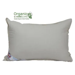 Oreiller en microfibre et coton bio, 50 x 75 cm - HOMESCAPES