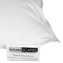 Oreiller en plumes et duvet de canard à double niveau de garnissage, 50 x 75 cm - HOMESCAPES