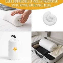 Oreiller ergonomique en forme de nuage - mousse à mémoire de forme - 57x35x12 - INPHYSIO