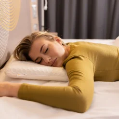 Oreiller extra plat pour personnes qui dorment sur le ventre s et taie en bambou extra 50x30x5,5