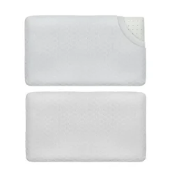 Oreiller extra plat pour personnes qui dorment sur le ventre s et taie en bambou extra 50x30x5,5