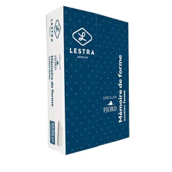 Oreiller mémoire de forme LESTRA Fjord 40x60x12 cm Blanc