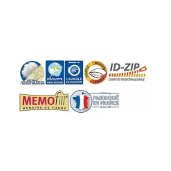 Oreiller mémoire de forme Bleu Calin 60x60 percale coton