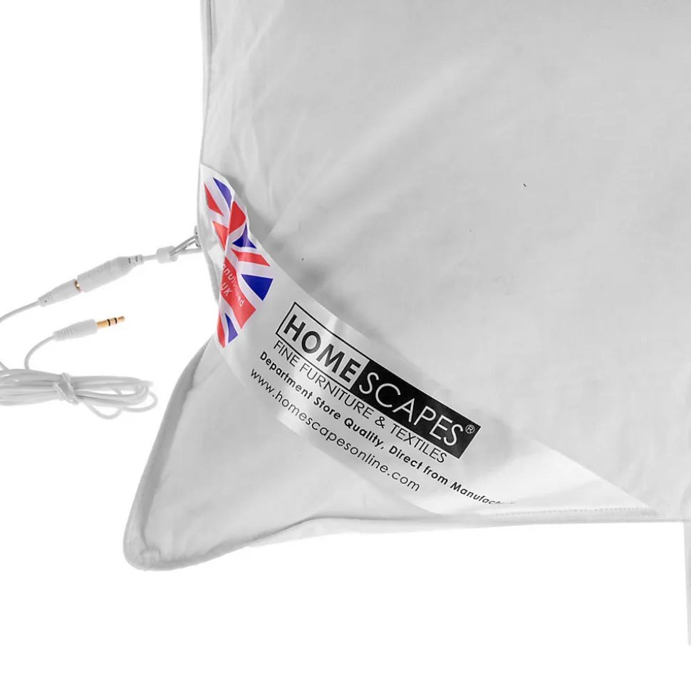 Oreiller musical en plumes de canard ultra gonflant et moelleux 50 x 75 cm - HOMESCAPES