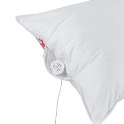 Oreiller musical synthétique microfibre confort souplemoyen blanc 50 x 75 cm - HOMESCAPES