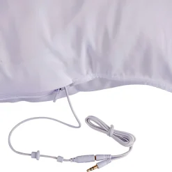 Oreiller musical synthétique microfibre confort moelleux blanc 65 x 65 cm - HOMESCAPES