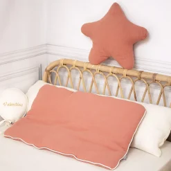 Oreiller plat en gaze de coton Jeanne