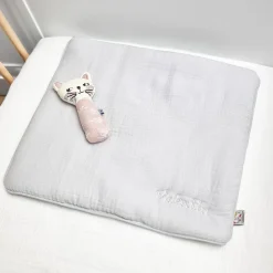 Oreiller plat en gaze de coton Jeanne