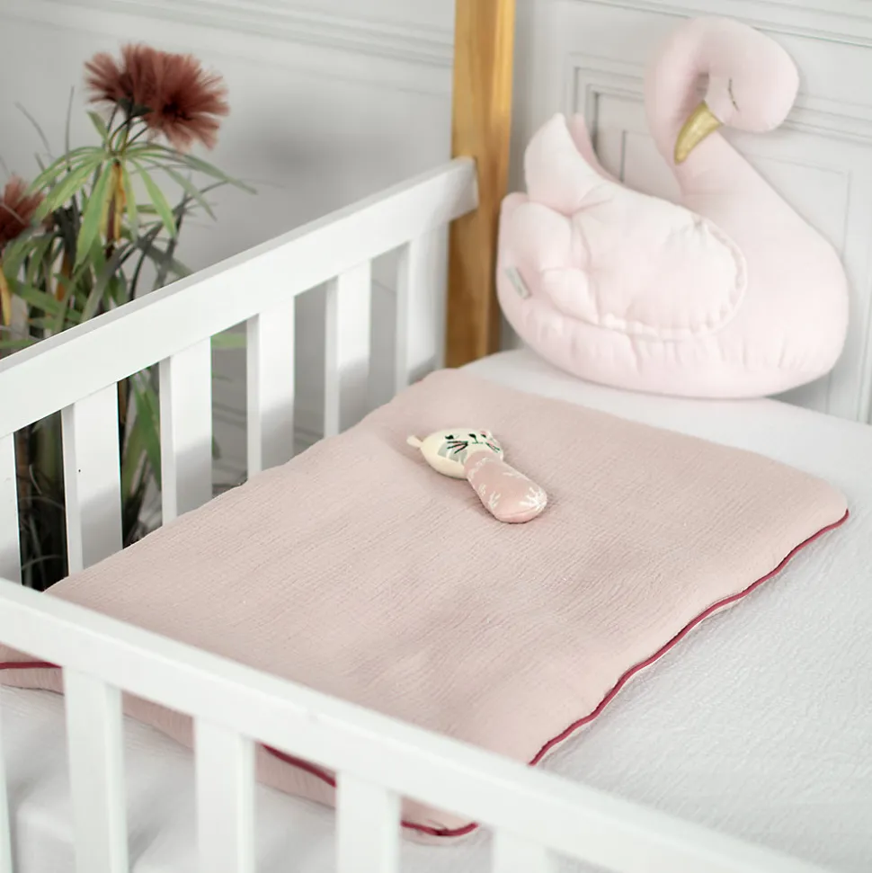 Oreiller plat en gaze de coton Jeanne