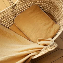 Oreiller plat en gaze de coton Jeanne