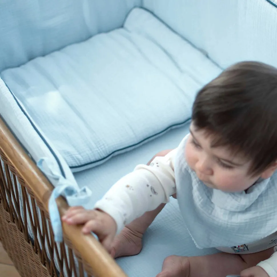 Oreiller plat en gaze de coton Jeanne