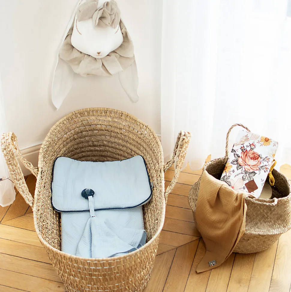 Oreiller plat en gaze de coton Jeanne