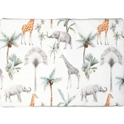 Oreiller plat réversible en coton Safari