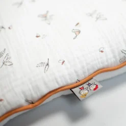 Oreiller plat réversible en gaze de coton Melody