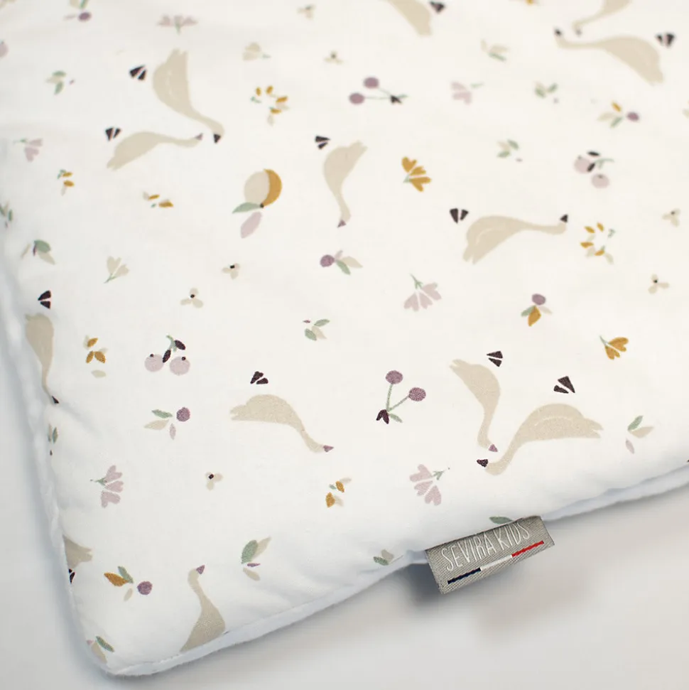 Oreiller plat réversible en coton Sidonia