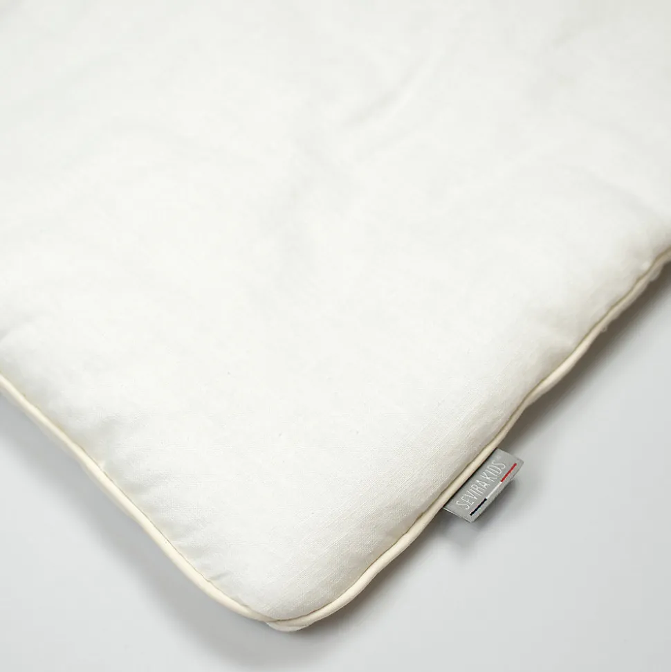 Oreiller plat réversible en lin lavé