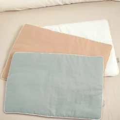 Oreiller plat réversible en lin lavé