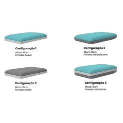 Oreiller Visco Adapta Taille Hauteur 16 cm