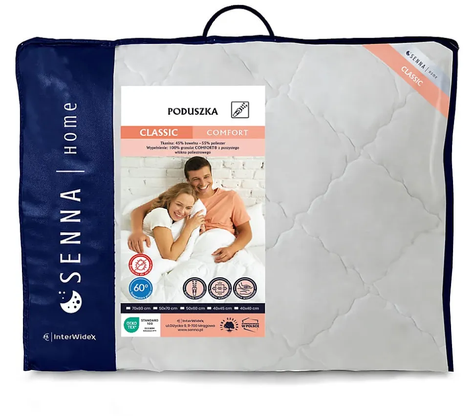 Oreiller 70x80 CLASSIC COMFORT Senna Home Blanc