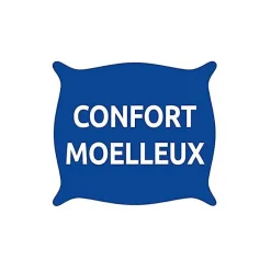 Oreillers Bleu Calin 60 x 60 cm Lot de 2 Anti acariens traité ESSENTIAL