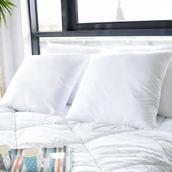 Oreillers Bleu Calin 60 x 60 cm Lot de 2 Anti acariens traité ESSENTIAL