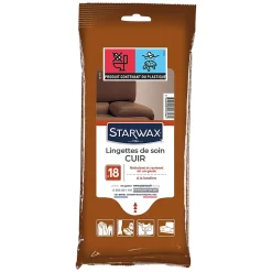 Pack 18 lingettes de soin cuir Starwax