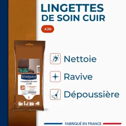 Pack 18 lingettes de soin cuir Starwax