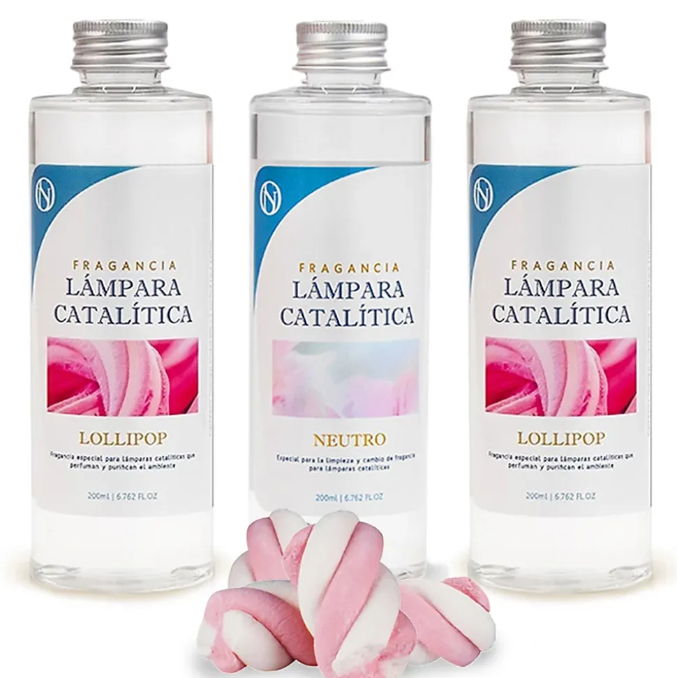 Pack économique 3 parfums pour lampe catalytique : 2 parfums Lollipop + nettoyant neutre
