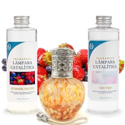 Pack économique Lampe Catalytique Drops Orange + Parfum Summer Fruits (500 ml) + Nettoyant Neutre (200 ml) + Mèche de Rechange