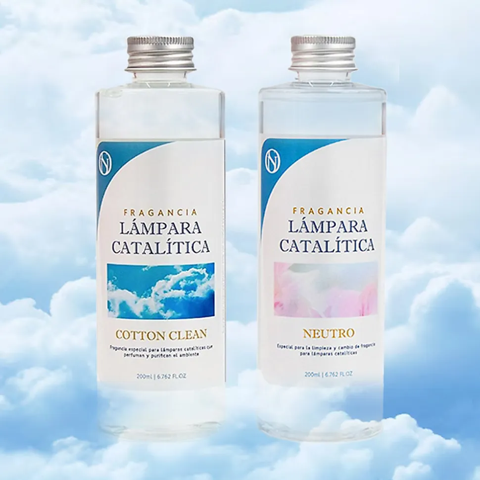 Pack économique Lampe Catalytique Orange Waves + Parfum Cotton Clean (200 ml) + Nettoyant Neutre (200 ml) + Mèche de Rechange