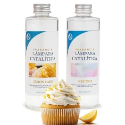 Pack économique Lampe Catalytique Mosaïque Blanc + Parfum Lemon Cake (500 ml) + Nettoyant Neutre (200 ml) + Mèche de Rechange