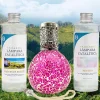 Pack économique Lampe Catalytique Mosaïque Fuchsia + Parfum Provence Breeze (500 ml) + Nettoyant Neutre (200 ml) + Mèche Rechange