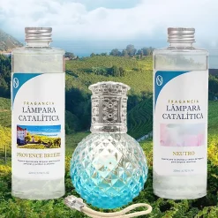 Pack économique Lampe Catalytique Blue Diamonds + Parfum Provence Breeze (500 ml) + Nettoyant Neutre (200 ml) + Mèche de Rechange