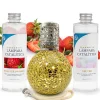 Pack économique Lampe Catalytique Mosaïque Doré + Parfum Wild Strawberry (500 ml) + Nettoyant Neutre (200 ml) + Mèche de Rechange
