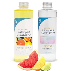 Pack économique Lampe Catalytique Drops Orange + Parfum Winter Citrus (200 ml) + Nettoyant Neutre (200 ml) + Mèche de Rechange