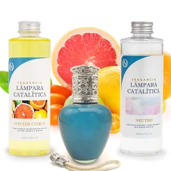 Pack économique Lampe Catalytique Aqua Marina + Parfum Winter Citrus (200 ml) + Nettoyant Neutre (200 ml) + Mèche de Rechange