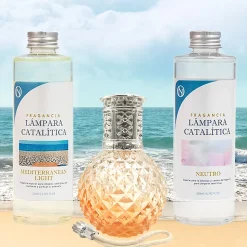 Pack économique Lampe Catalytique Orange Diamonds + Mediterranean Light (500 ml) + Nettoyant Neutre (200 ml) + Mèche Rechange