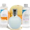 Pack économique Lampe Catalytique Bleu-Gris Mat + Parfum Waikiki Melon (200 ml) + Nettoyant Neutre (200 ml) + Mèche de Rechange