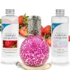 Pack économique Lampe Catalytique Mosaïque Fuchsia + Parfum Wild Strawberry (500 ml) + Nettoyant Neutre (200 ml) + Mèche Rechange