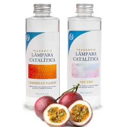 Pack économique Lampe Catalytique Fuchsia Mat + Parfum Caribbean Passion (500 ml) + Nettoyant Neutre (200 ml) + Mèche de Rechange