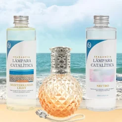 Pack économique Lampe Catalytique Orange Diamonds + Mediterranean Light (200 ml) + Nettoyant Neutre (200 ml) + Mèche de Rechange