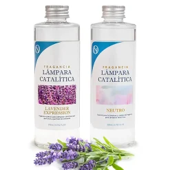 Pack économique Lampe Catalytique Mosaïque Blanc + Parfum Lavender Expression (500ml) + Nettoyant Neutre (200ml) + Mèche Rechange