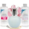 Pack économique Lampe Catalytique Bleu Gris Mat + Parfum Lollipop (500 ml) + Nettoyant Neutre (200 ml) + Mèche de Rechange
