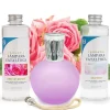 Pack économique Lampe Catalytique Fuchsia Mat + Parfum Bed of Roses (200 ml) + Nettoyant Neutre (200 ml) + Mèche de Rechange